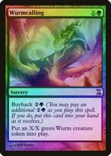 Wurmcalling FOIL Time Spiral HEAVILY PLD Green Rare MAGIC MTG CARD ABUGames
