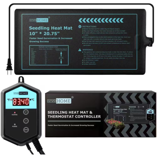 Waterproof Seedling Heat Mat with Thermostat Controller for Indoor Gardening