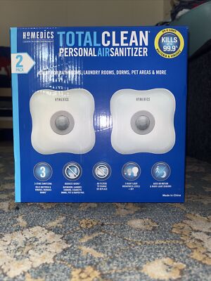 HoMedics TotalClean Personal UV Air Sanitizer - 2pk