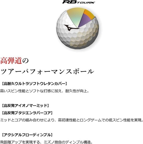 MIZUNO RB TOUR/RB TOURX Golf Balls 3-Piece Axial Dimple 12/6pcs - Picture 15 of 18