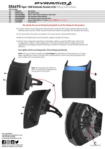056695 Extenda Fenda EXTRA for Triumph Tiger 1200 GT/Pro/Explorer 2022-2025 - Picture 6 of 6
