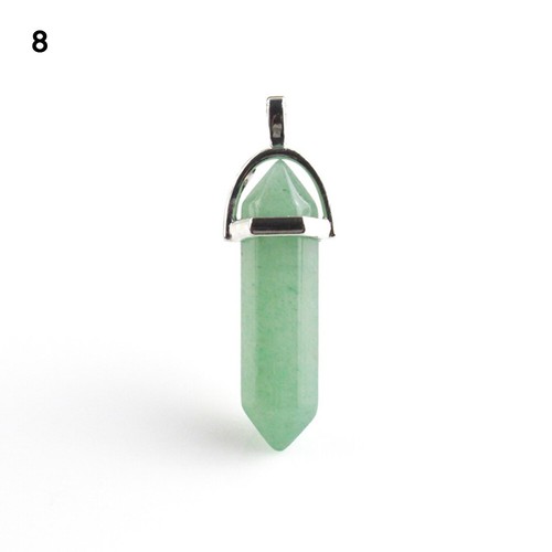 Crystal Quartz Point Hexagonal Healing Pendant Chakra Necklace Gemstone~ - Picture 12 of 56