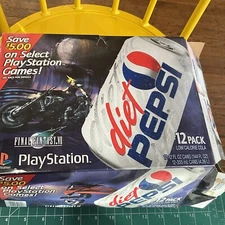 Diet Pepsi Box Final Fantasy VII  7, Cloud, Vincent, Aerith , 1998 - Offers Open