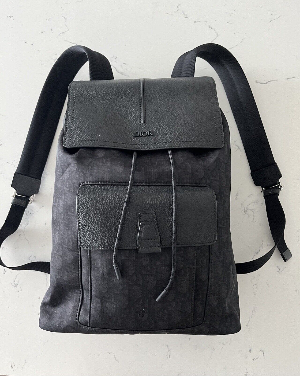 AUTHENTIC Christian Dior Black Oblique Motion Backpack AMAZING CONDITION