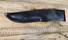 Black Leather Sheath For Straight Fixed Blade Knife Up To 5" Blade R985