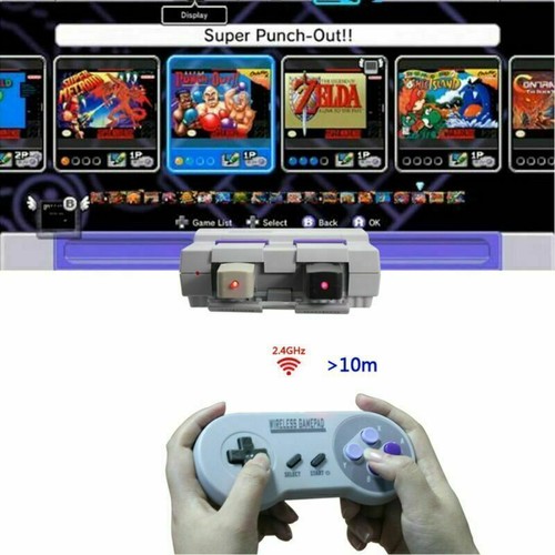 For Super SNES Classic Mini Game Console Wireless Gamepad Controller - Picture 3 of 17