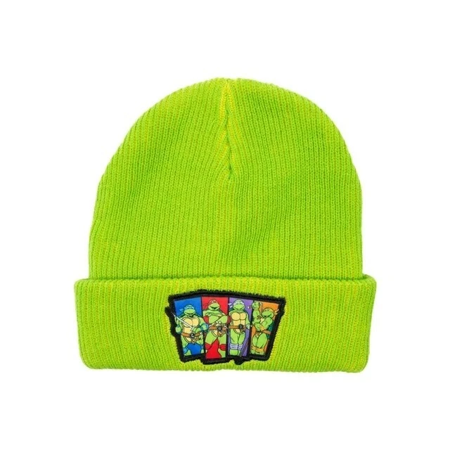 Toddler Boys Green TMNT Knit Beanie Hat and Gloves Set/One Size - Image 2 of 4