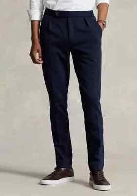 Polo Ralph Lauren Pleated Double-Knit Suit Trousers , Navy , 40X30