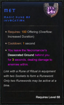 DIABLO 4 SEASON 6 - MET Rune - Softcore Seasonal - Vessel of Hatred