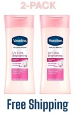 *2-PK*Vaseline Healthy Bright UV Extra Brightening GlutaGlow Body Lotion 2x200ml
