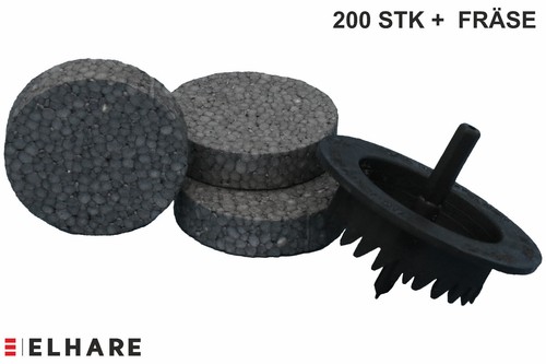 Styropor Rondelle Graphit CLICK 100-1000 Stk Tellerdübel Dämmung + Fräse PVC Ø67 - Bild 9 von 11