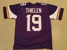 UNSIGNED CUSTOM Sewn Stitched Adam Thielen Purple Jersey - M, L, XL, 2XL