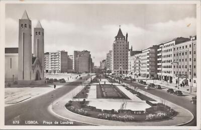 RPPC Postcard Praça de Londres Lisboa Portugal 