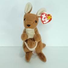 TY Original Beanie Baby POUCH Kangaroo 9  Plush Stuffed Animal Toy 1996 w/ Tags