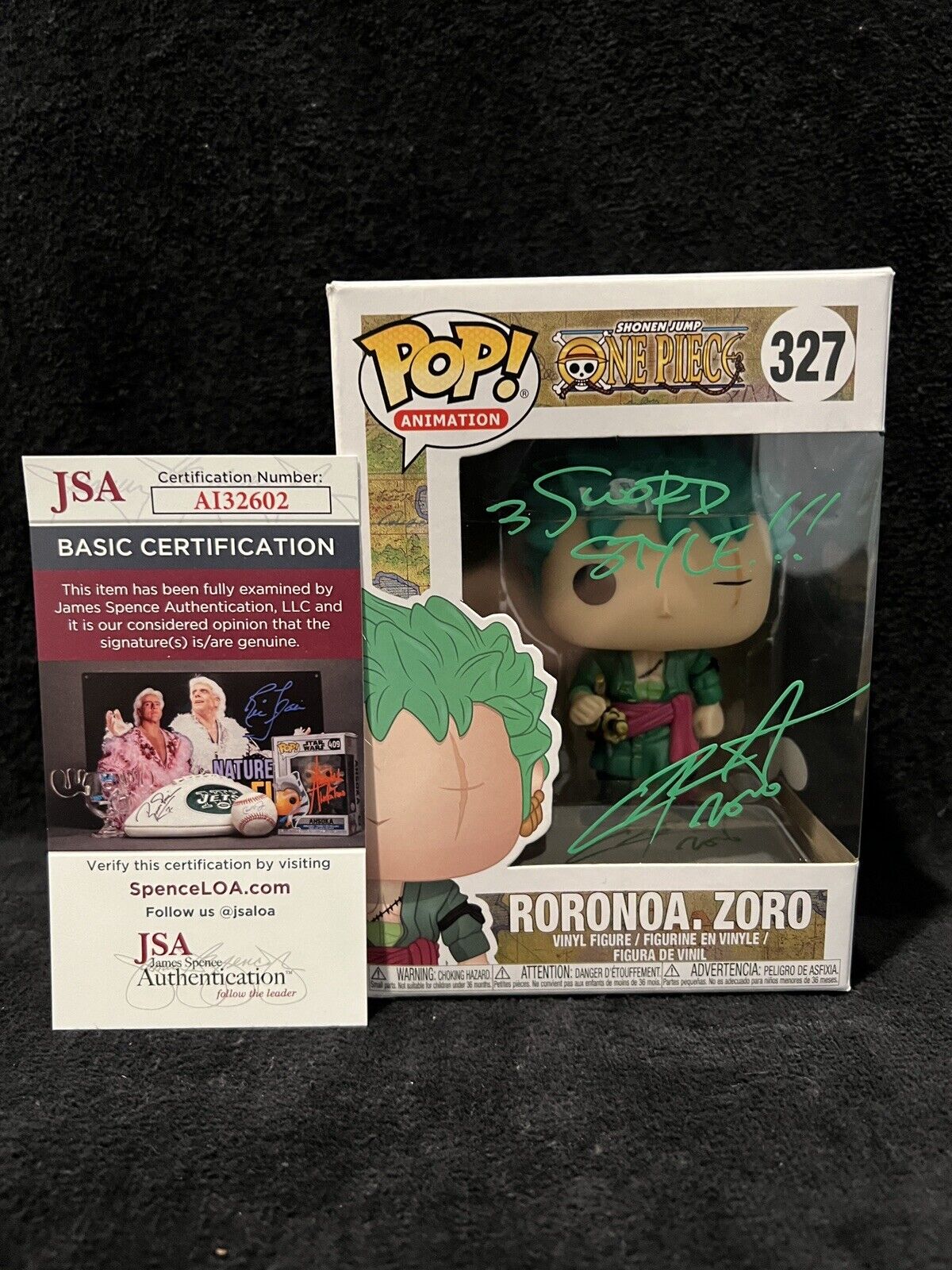 Chris Sabat Signed One Piece #1288 Zoro (Enma) Funko Pop! Vinyl Figure  (JSA)