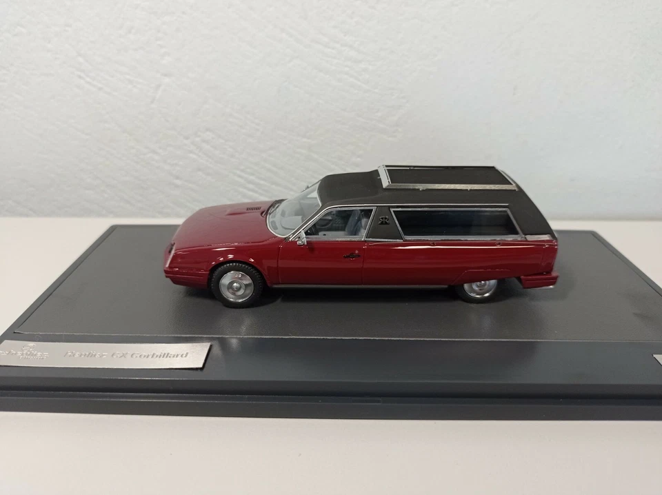 RARE 1:43 MATRIX HEULIEZ CX CORBILLARD 1985 MAROON HEARSE - 10304-041 - Image 2 of 4