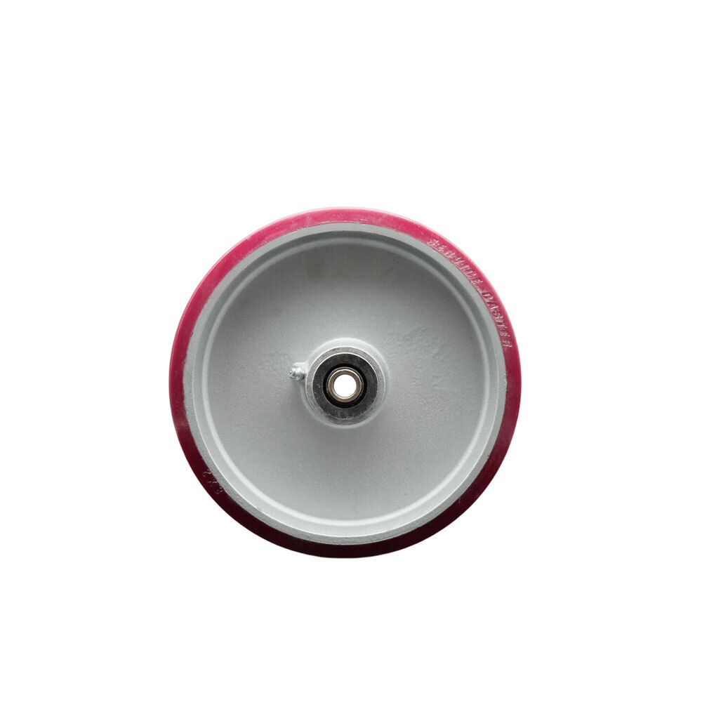 Service Caster 8-Inch Polyurethane Wheel – 800 Lbs Capacity, 1/2" Bore Roller Bearing – Maroon Tread