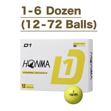 HONMA D1 Golf Balls 2024 Model BT2401 1-6 Dozen 12-72 pcs Yellow Japan NEW