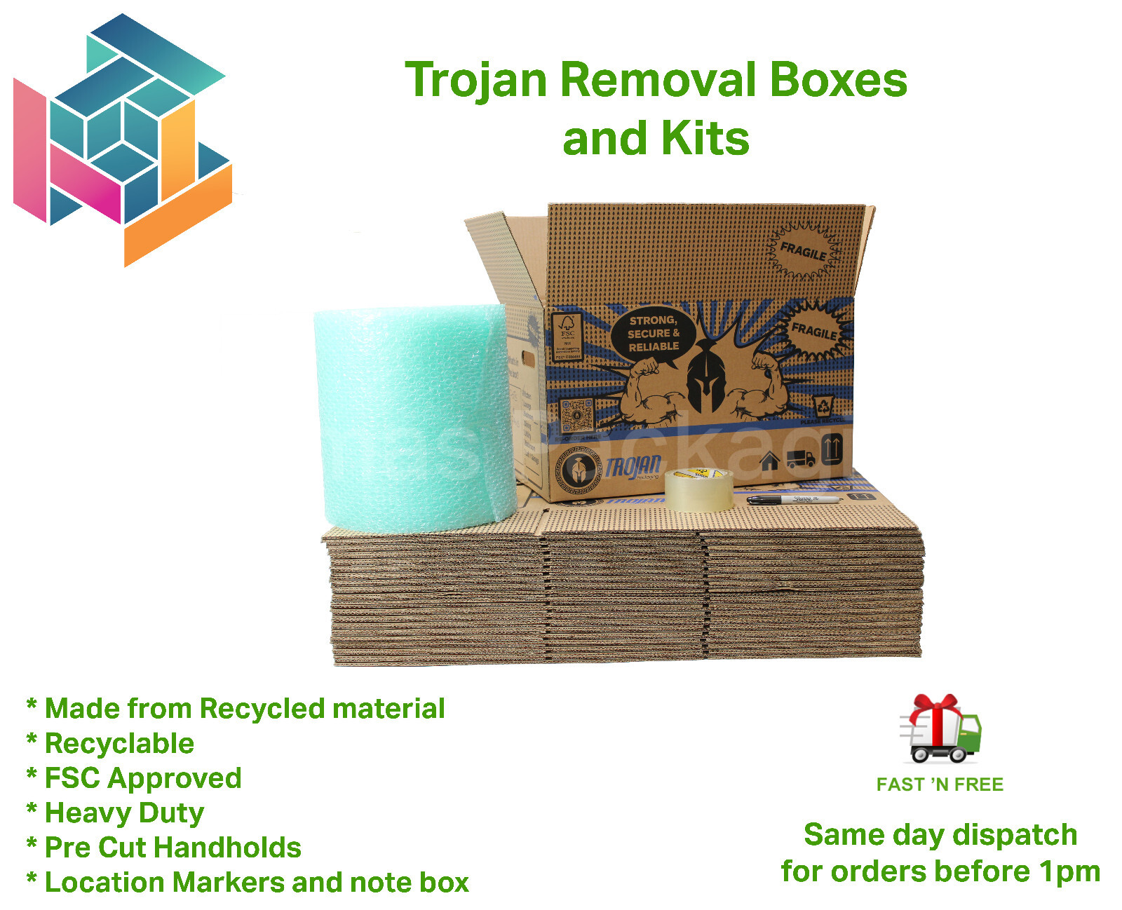 Removal Packing box STRONG LARGE QUALITY Cardboard House Moving Boxes