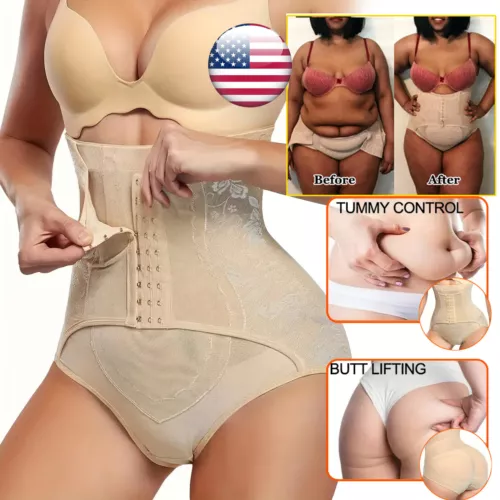 Fajas Colombianas High-aisted Shapewear Tummy Control Shaper Girdle Pants Boned - Picture 1 of 16