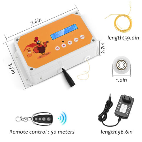 Elektrische Hühnerklappe, Automatische Hühnerklappe mit Timer & Fernbedienung - Bild 2 von 11