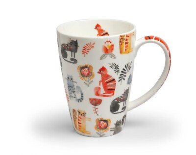 tealogic Kira Katzen Jumbobecher Jumbotasse Fine Bone China Porzellan 0,5 L