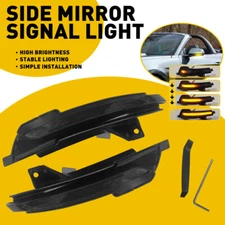Smoke Sequential Amber LED Side Mirror Signal Lights For 2015-2022 Ford Mustang
