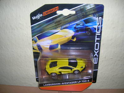 Maisto Design Exotics Lamborghini Aventador LP 700-4 gelb yellow, 1:64