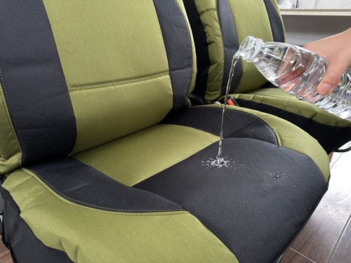 For Honda Civic Car Seat Covers Front Set Black Green Canvas Waterproof Cushion - Picture 3 of 5