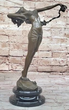 American Art Deco Nouveau Bronze Sculpture Vine by Harriet Frischmuth Figurine