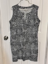 Jones New York Sport Dress Black & White V Neck Stretch Women’s 2X