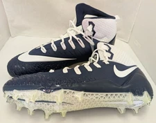 SZ 18 Men's Nike White Navy Force Savage Pro TD Football Cleats 880144-411 Shoes