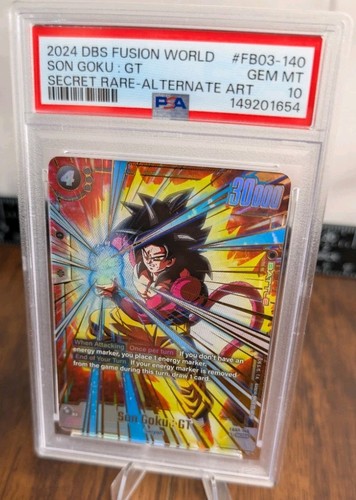 PSA 10.0 GEM - MT Son Goku : GT - FB03-140 Dragon Ball Super Alt Art