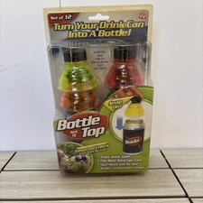 AS SEEN ON TV Set Of 12 Bottle Tops! Turn Your Drink Can Into A Bottle New