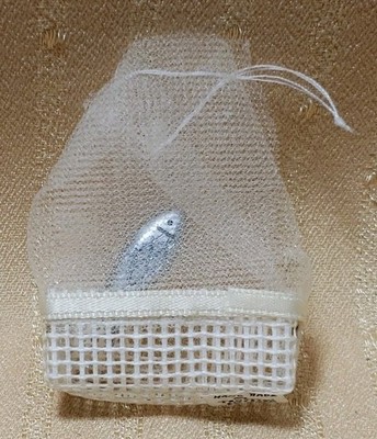 ARTISAN MADE FISHING BASKET FOR MINIATURE DOLLHOUSE OR ROOMBOX 