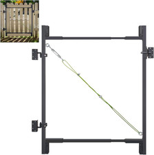 DIY Adjustable Steel Frame Gate Kit for 4-5 Ft Fences, 36-72" Wide