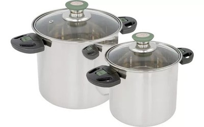 Bo-Camp Elegance Compact Edelstahl Kochtopf Set 2-tlg. Kochgeschirr B-Ware
