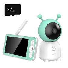 2K 5" Video Baby Monitor Camera,Night Vision,App Control,Two-Way Talk,SD Card,UK