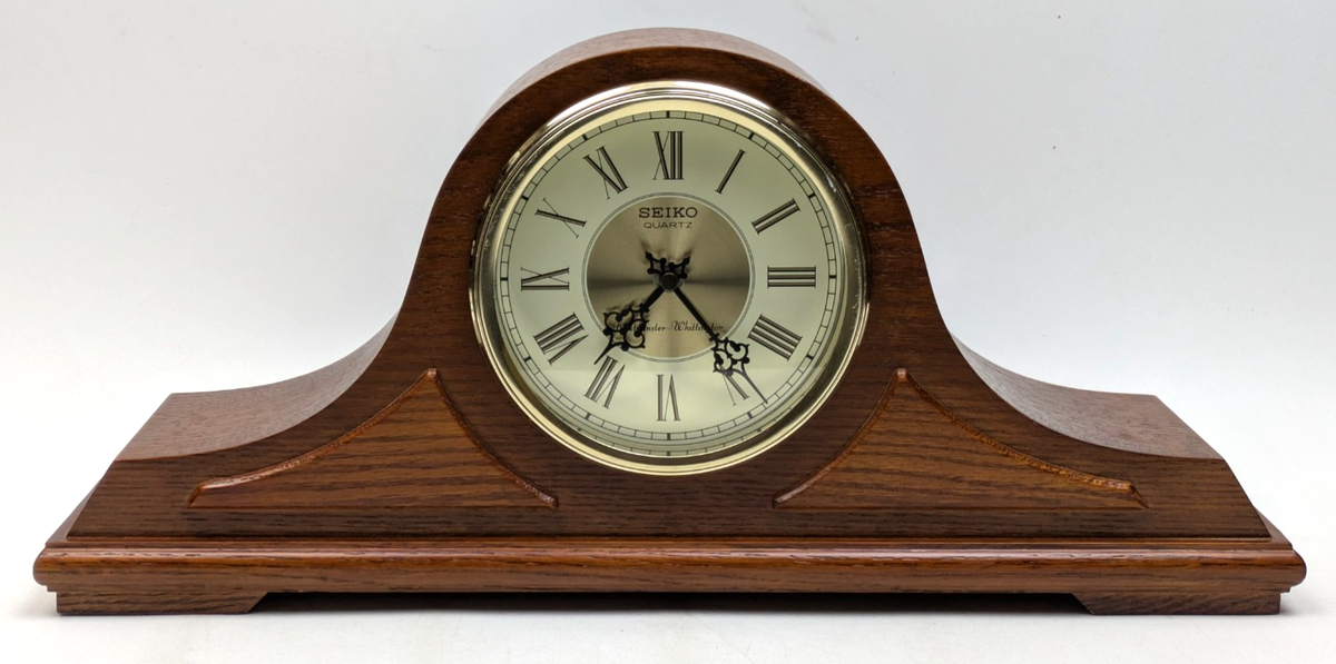 Seiko Westminster Whittington Dual Chime Quartz Mantel Clock Wood