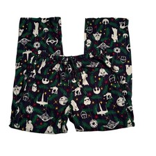 Hanna Andersson Star Wars Men  s Flannel Christmas Pajama Pants Size XS Green