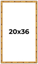 20x36 Frame Gold Bamboo Picture Frame  Modern Photo Frame UV Acrylic, Acid Free
