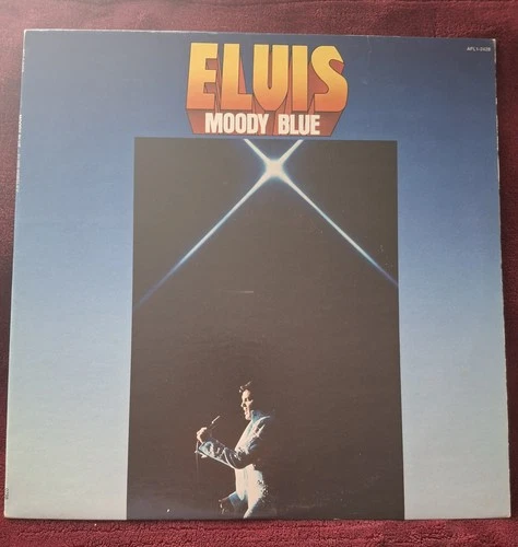 Elvis Presley Moody Blue Clear 1977 RCA Victor AFL1-2428 Vinyl LP & Insert VG+