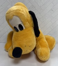 Vintage Disneyland Disney World Sitting Cute Pluto Large Plush Stuffed Animal