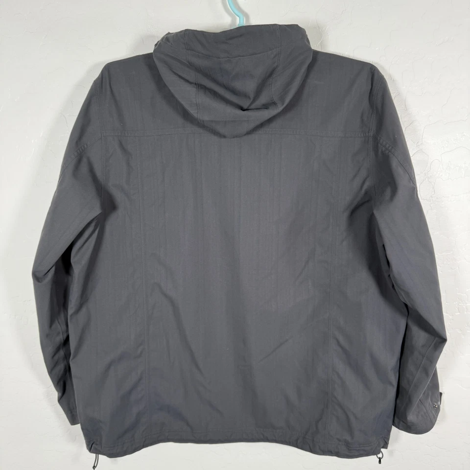 REI Jacket Mens 2XL Gray Pinecliff Rain Coat Full Zip Outdoor Hiking Hooded - Image 4 of 4