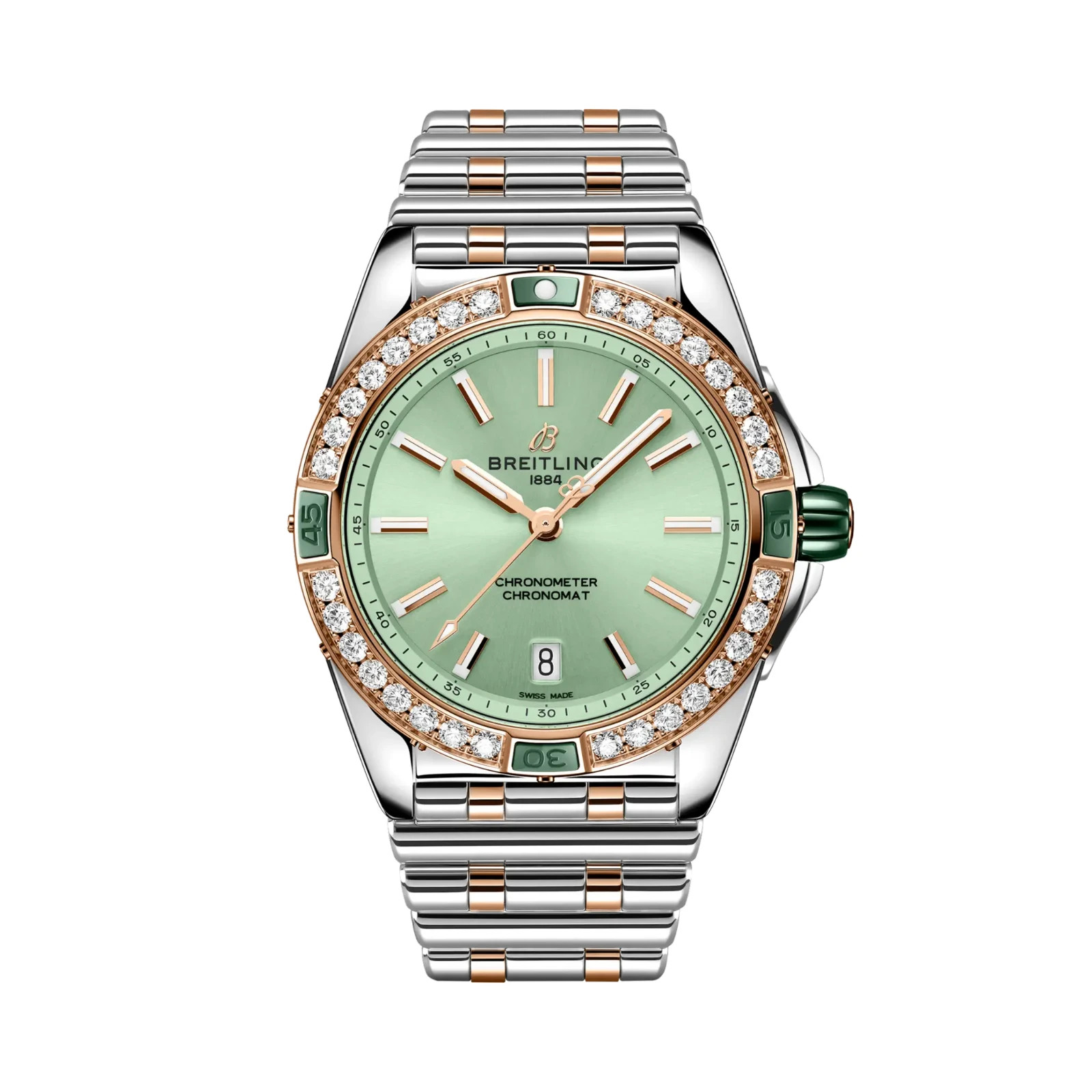 Breitling Super Chronomat Automatic 38 18K Gold Watch Ref U17356531L1U1