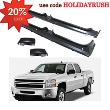 For 07-13 Chevy Silverado GMC Sierra New Rocker Panel Cab Corner Kit Crew Cab