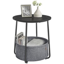Beistelltisch rund, Kleiner Tisch, Couchtisch klein, Wohnzimmertisch, Korb au...