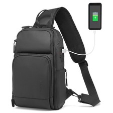 Men's Sling Bag, Convertible Anti Theft Sling Backpack, 11" One Shoulder Cros...