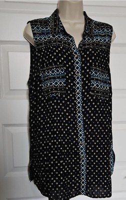 Anthropologie Akemi + Kin Ira Tribal Print Sleeveless Top XL Western Cowgirl
