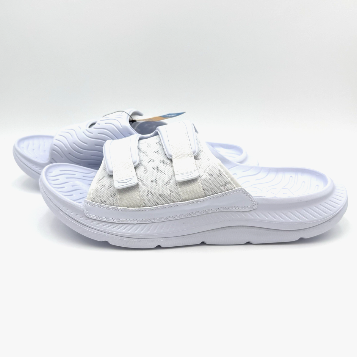 Hoka One One Ora Luxe Recovery Slide Sandals Men's 14 White